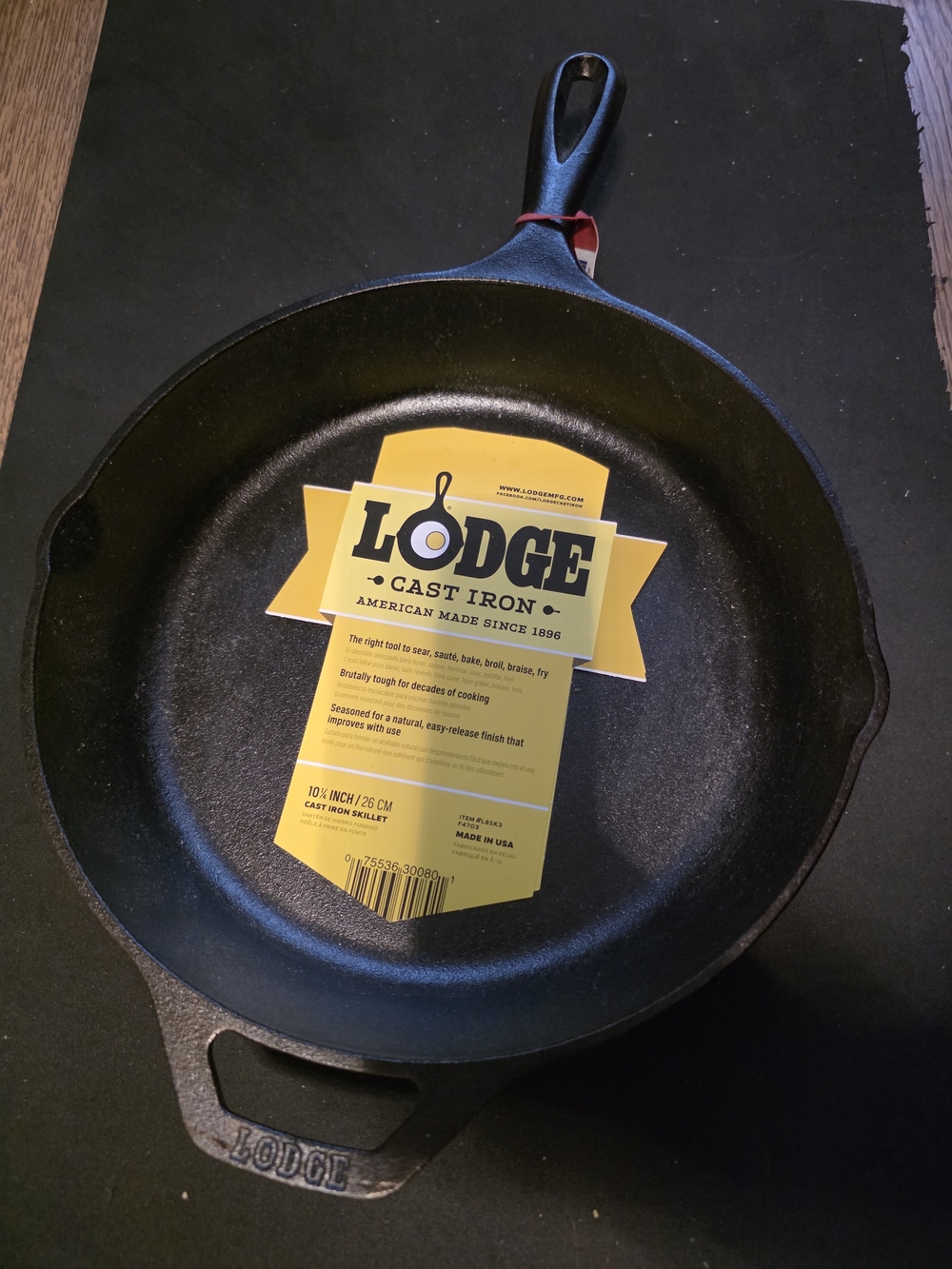 Black Cast Iron Skillet - 10.25"